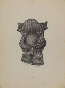 Cast Iron Match Holder, 1938. Creator: Austin L. Davison
