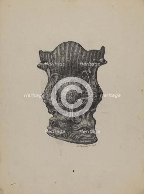 Cast Iron Match Holder, 1938. Creator: Austin L. Davison.