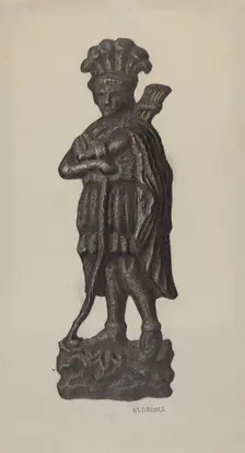 Cast Iron Ornament, c. 1940. Creator: Austin L. Davison