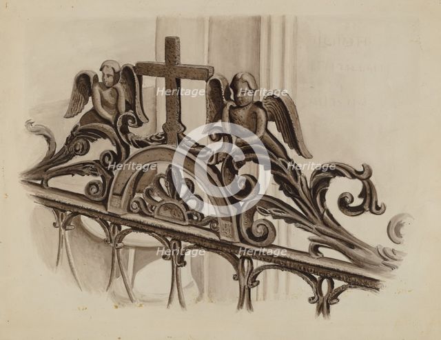 Cast Iron Ornament, c. 1936. Creator: Al Curry.