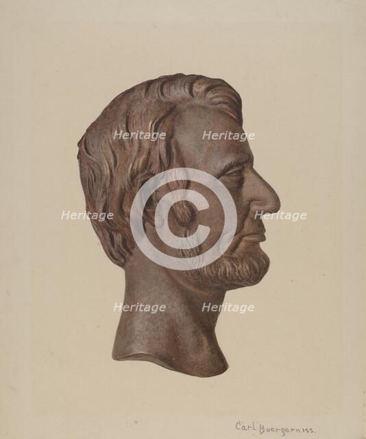 Cast Iron Abraham Lincoln, c. 1941. Creator: Carl Buergerniss.