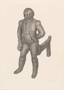 Cast Iron Andiron, c. 1941. Creator: Milton Grubstein