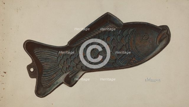 Cast Iron Baking Mold, c. 1941. Creator: Luther D. Wenrich.
