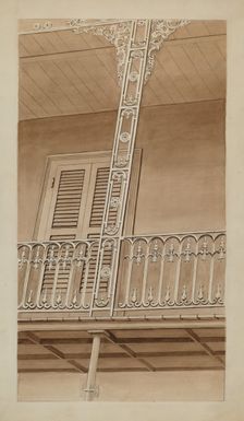 Cast Iron Balcony, c. 1936. Creator: Lucien Verbeke