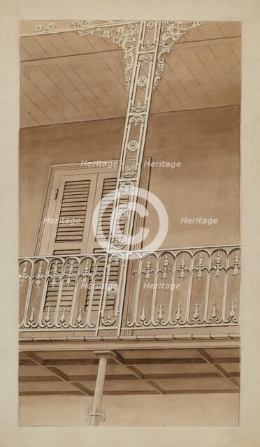 Cast Iron Balcony, c. 1936. Creator: Lucien Verbeke.