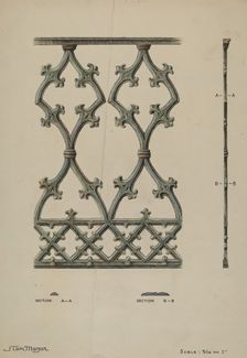 Cast Iron Balcony, c. 1936. Creator: Stanley Mazur