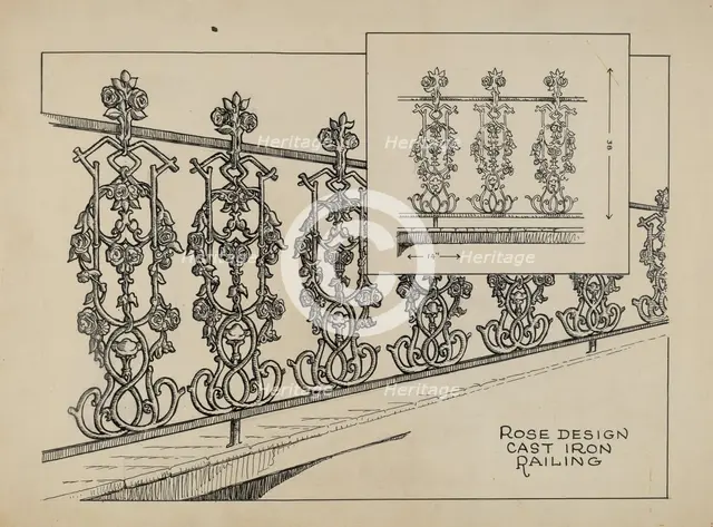 Cast Iron Balcony, c. 1936. Creator: Thomas Byrne.