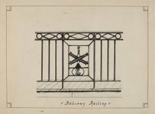 Cast Iron Balcony Rail, 1935/1942. Creator: Ray Price