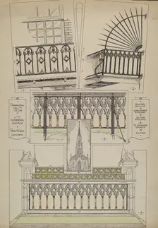 Cast Iron Balcony Rail, c. 1936. Creator: Thomas Byrne