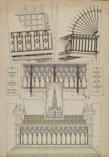 Cast Iron Balcony Rail, c. 1936. Creator: Thomas Byrne