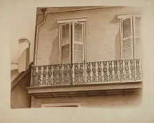 Cast Iron Balcony Rail, c. 1936. Creator: Al Curry
