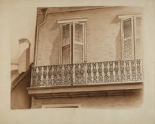 Cast Iron Balcony Rail, c. 1936. Creator: Al Curry