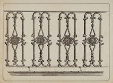 Cast Iron Balcony Rail, c. 1936. Creator: Al Curry
