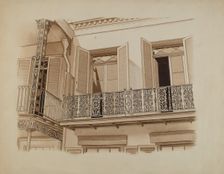 Cast Iron Balcony Rail, c. 1936. Creator: Joseph L. Boyd