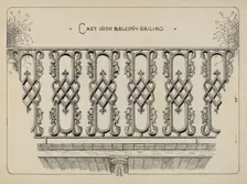 Cast Iron Balcony Rail, c. 1936. Creator: Ray Price