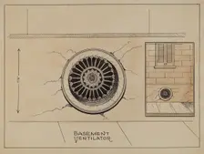 Cast Iron Basement Vent, c. 1936. Creator: Ray Price