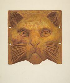 Cast Iron Cat's Head, 1935/1942. Creator: Jane Iverson