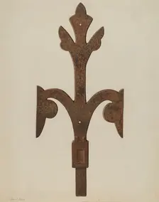 Cast Iron Cresting, c. 1936. Creator: Samuel Faigin
