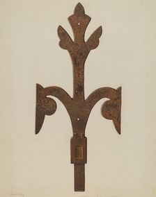 Cast Iron Cresting, c. 1936. Creator: Samuel Faigin