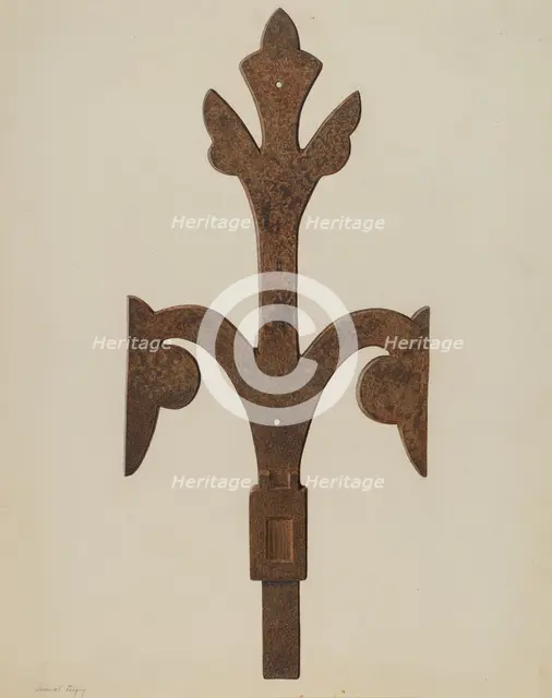 Cast Iron Cresting, c. 1936. Creator: Samuel Faigin.