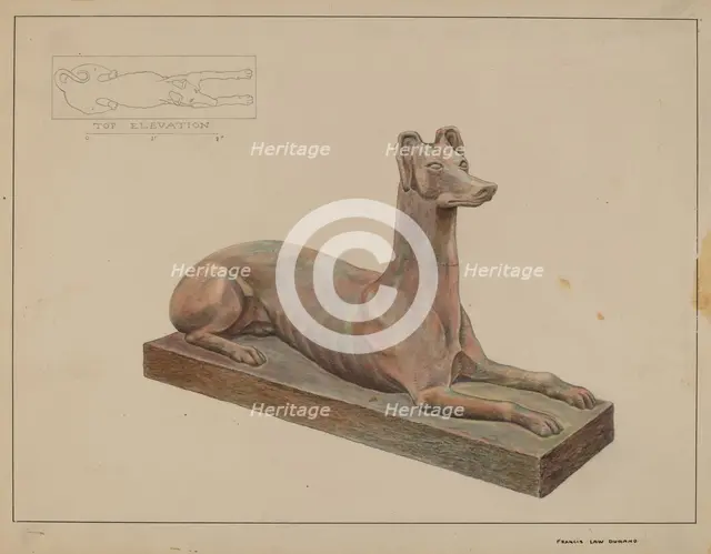 Cast Iron Dog, c. 1937. Creator: Francis Law Durand.