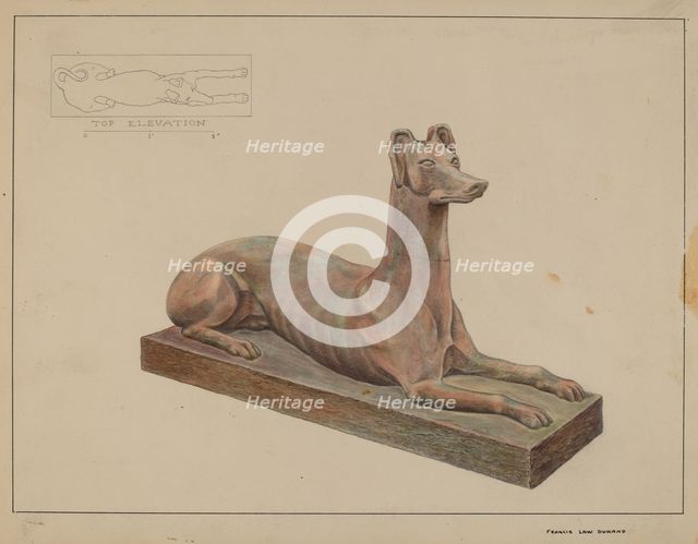 Cast Iron Dog, c. 1937. Creator: Francis Law Durand.