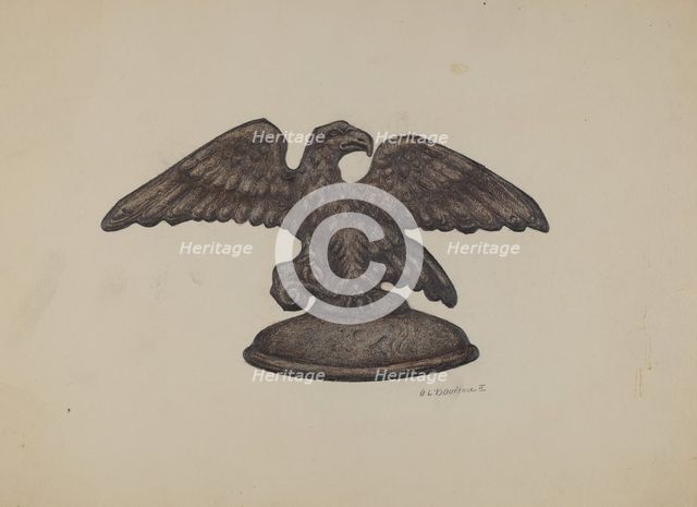 Cast Iron Eagle, c. 1937. Creator: Austin L. Davison.