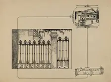 Cast Iron Fence, 1935/1942. Creator: Al Curry