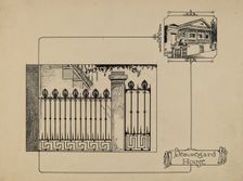 Cast Iron Fence, 1935/1942. Creator: Al Curry