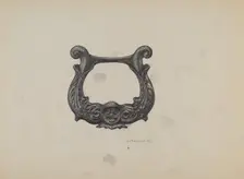 Cast Iron Foot Scraper, 1937. Creator: Austin L. Davison