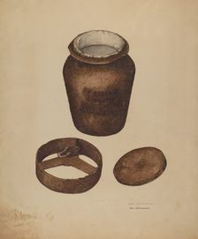 Cast Iron Fruit Jar, c. 1940. Creator: Doris Hollingsworth