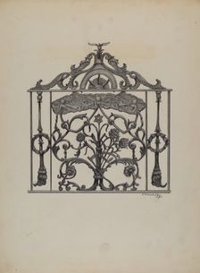 Cast Iron Gate, 1937. Creator: Eugene Shellady