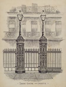 Cast Iron Gate and Fence, c. 1936. Creator: Al Curry