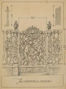 Cast Iron Gate and Fence, c. 1936. Creator: Thomas Byrne