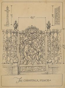 Cast Iron Gate and Fence, c. 1936. Creator: Thomas Byrne