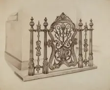 Cast Iron Gate, c. 1936. Creator: Al Curry