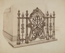 Cast Iron Gate, c. 1936. Creator: Al Curry