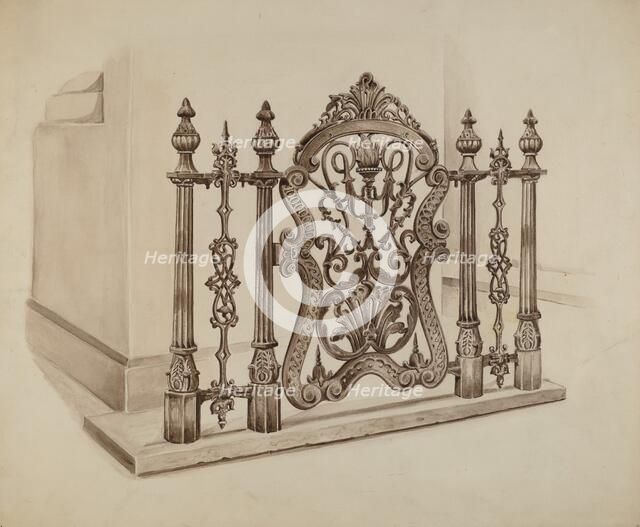 Cast Iron Gate, c. 1936. Creator: Al Curry.
