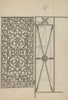 Cast Iron Gate, c. 1936. Creator: Joseph L. Boyd