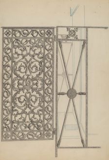 Cast Iron Gate, c. 1936. Creator: Joseph L. Boyd