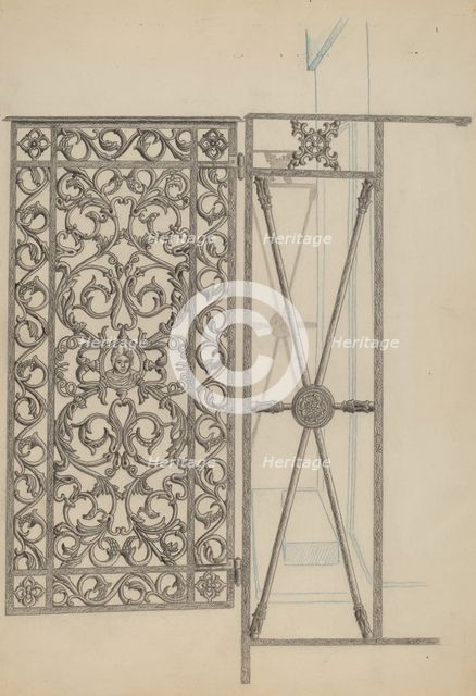 Cast Iron Gate, c. 1936. Creator: Joseph L. Boyd.