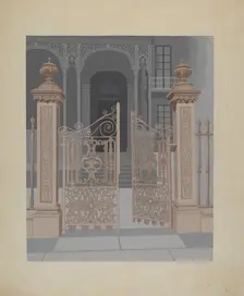 Cast Iron Gate, c. 1936. Creator: Joseph L. Boyd
