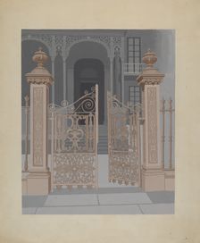 Cast Iron Gate, c. 1936. Creator: Joseph L. Boyd