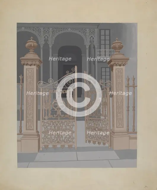 Cast Iron Gate, c. 1936. Creator: Joseph L. Boyd.