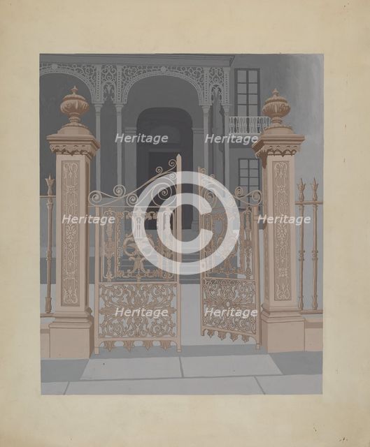 Cast Iron Gate, c. 1936. Creator: Joseph L. Boyd.