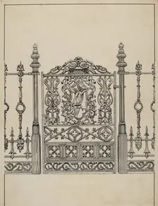 Cast Iron Gate, c. 1936. Creator: Lucien Verbeke