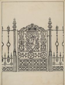 Cast Iron Gate, c. 1936. Creator: Lucien Verbeke