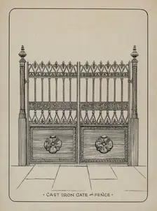 Cast Iron Gate, c. 1936. Creator: Lucien Verbeke