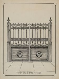 Cast Iron Gate, c. 1936. Creator: Lucien Verbeke