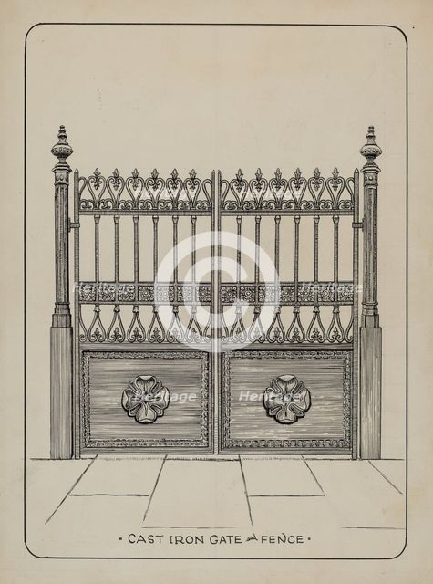 Cast Iron Gate, c. 1936. Creator: Lucien Verbeke.